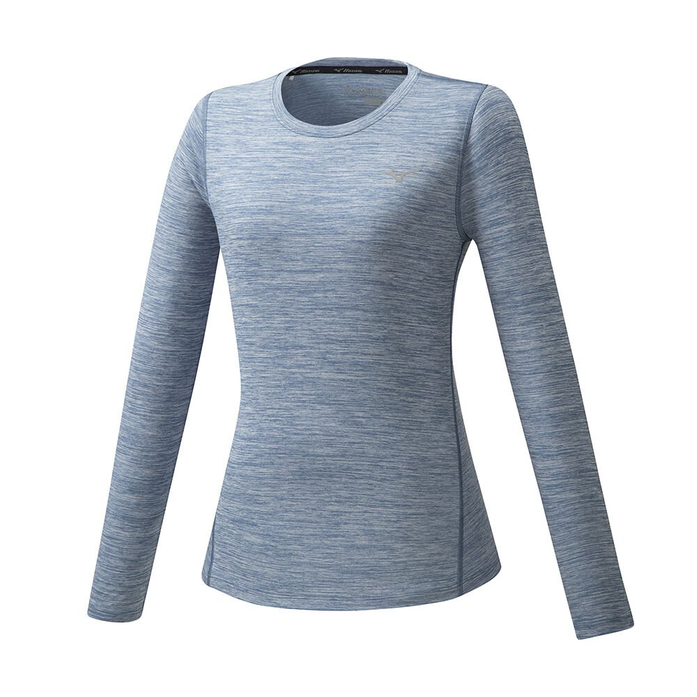 Camisetas Mizuno Running Impulse Core LS Para Mujer Azules 0837496-DI